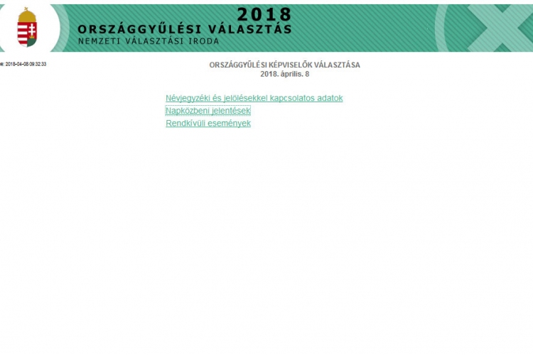 A nagy érdeklődés miatt egyszerűsítették a választási honlapot